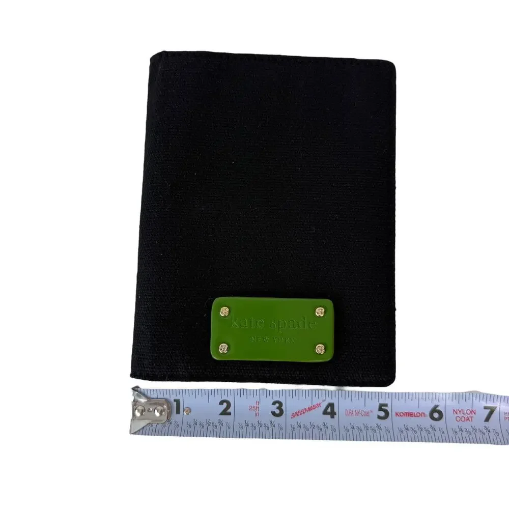 Kate Spade Elyce Black Green Canvas Brag Book Photo Album with Box 6.5